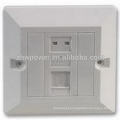 Placa frontal de 2 portas utp, placa frontal RJ45, placa cat6 cat5e face